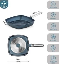 Westinghouse Pannenset Performance (Wokpan + Grillpan) ø 28 Cm - Blauw - Inductie En Alle Andere Warmtebronnen 20 Westinghouse Pannenset Performance (Wokpan + Grillpan) ø 28 Cm - Blauw - Inductie En Alle Andere Warmtebronnen -Kookwaren Verkoop 1120x1200 1