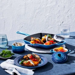 Le Creuset Grillpan Signature - Azure - 26 X 26 Cm - Geëmailleerde Anti-aanbaklaag -Kookwaren Verkoop 20183262200422 alt4