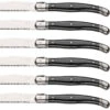 Sareva Steakmessenset Laguiole - Zwart - 6 Stuks 2 Sareva Steakmessenset Laguiole - Zwart - 6 Stuks -Kookwaren Verkoop 26082021 5