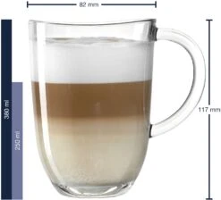 Leonardo Latte Macchiato Glazen Napoli 380 Ml - 6 Stuks -Kookwaren Verkoop 4002541242037 01