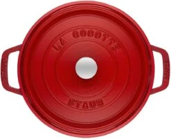 Staub Braadpan / Cocotte - Kersenrood - ø 22 Cm / 2.6 Liter -Kookwaren Verkoop 40509 814 0 2 1