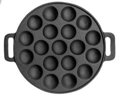 Sareva Poffertjespan - Gietijzer - ø 24 Cm - 19 Poffertjes -Kookwaren Verkoop 7061112070186 1