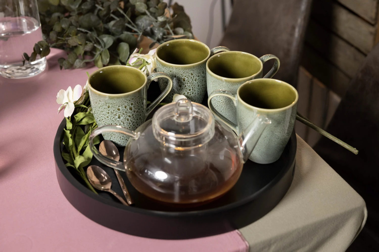 Jay Hill Dienblad Acacia Zwart ø 35 Cm 5 Jay Hill Dienblad Acacia Zwart ø 35 Cm - Afbeelding 3