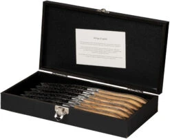 Jay Hill Steakmessen Laguiole - Raw Black - Olijfhout - 6 Stuks -Kookwaren Verkoop 8720364453459 3