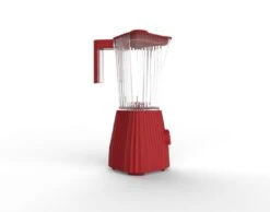 Alessi Blender Plissé - 5 Snelheden + Turbostand - Rood - Michele De Lucchi - 1.5 Liter - MDL09 R -Kookwaren Verkoop Alessi Blender1