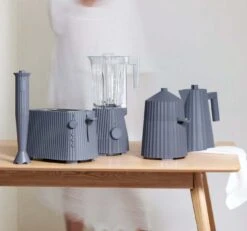 Alessi Staafmixer Plissé - 2 Standen - Grijs - Michele De Lucchi - MDL10 G -Kookwaren Verkoop Alessi Plisse Grijs 7