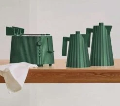 Alessi Broodrooster Plissé - 6 Standen - Groen - Michele De Lucchi - MDL08 GR 7 Alessi Broodrooster Plissé - 6 Standen - Groen - Michele De Lucchi - MDL08 GR -Kookwaren Verkoop Alessi Plisse Groen 2