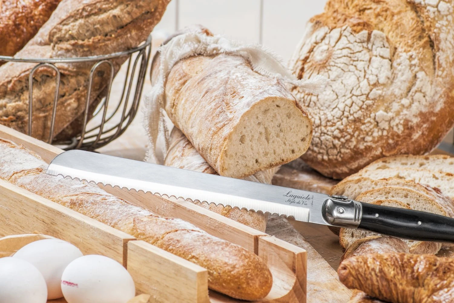 Laguiole Style De Vie Broodmes Zwart 5 Laguiole Style De Vie Broodmes Zwart - Afbeelding 3