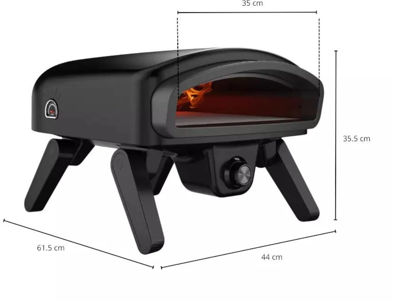 Nero Cooking Pizza Oven - Op Gas Voor Buiten - Zwart - Voor ø 35 Cm Pizza's 7 Nero Cooking Pizza Oven - Op Gas Voor Buiten - Zwart - Voor ø 35 Cm Pizza's - Afbeelding 5