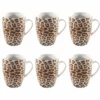 Studio Tavola Mokken Leopard 340 Ml - 6 Stuks -Kookwaren Verkoop Eigen merken