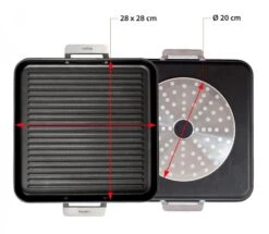 Valira Grillpan Aire Met Handgrepen - 28 X 28 Cm - Standaard Anti-aanbaklaag 8 Valira Grillpan Aire Met Handgrepen - 28 X 28 Cm - Standaard Anti-aanbaklaag -Kookwaren Verkoop GrillpanMetHandvaten28x28cm2