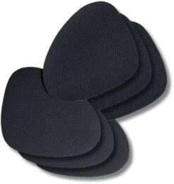 Jay Hill Onderzetters - Vegan Leer - Zwart - Organic - 13 X 11 Cm - 6 Stuks