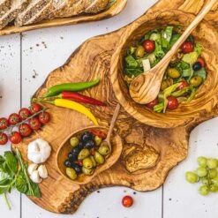 Jay Hill Serveerplank Tunea - Olijfhout - Schors XL 64 - 72 Cm -Kookwaren Verkoop Tunea 34 5