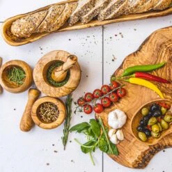 Jay Hill Serveerplank Tunea - Olijfhout - Schors XL 64 - 72 Cm -Kookwaren Verkoop Tunea 35 1