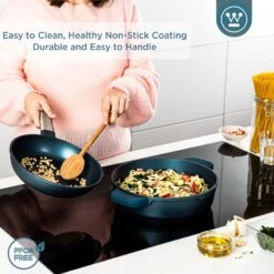 Westinghouse Hapjespan Performance - Bravery Blue - ø 32 Cm / 5.8 Liter - Standaard Anti-aanbaklaag 15 Westinghouse Hapjespan Performance - Bravery Blue - ø 32 Cm / 5.8 Liter - Standaard Anti-aanbaklaag -Kookwaren Verkoop WCCC0095L28BL 4 1