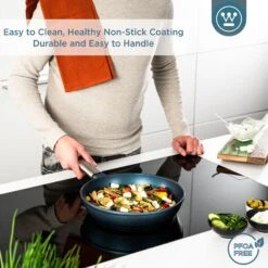 Westinghouse Koekenpan Performance - Bravery Blue - ø 24 Cm - Standaard Anti-aanbaklaag -Kookwaren Verkoop WCFP0095024BL 4