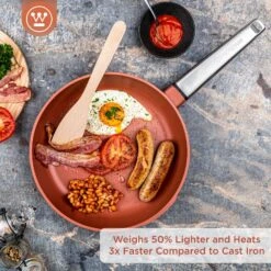 Westinghouse Koekenpan Performance - Rebel Red - ø 24 Cm - Standaard Anti-aanbaklaag -Kookwaren Verkoop WCFP0095024OR 2