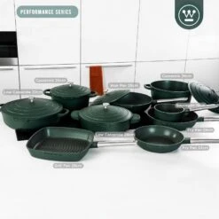Westinghouse Grillpan Performance - Gracious Green - 28 X 28 Cm - Standaard Anti-aanbaklaag -Kookwaren Verkoop WCFP0095G28SG 6