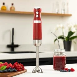 Westinghouse Staafmixer Retro Collections - 600 W - Cranberry Red - WKHBS270RD 11 Westinghouse Staafmixer Retro Collections - 600 W - Cranberry Red - WKHBS270RD -Kookwaren Verkoop WKHBS270RD Retro Hand Blender 7