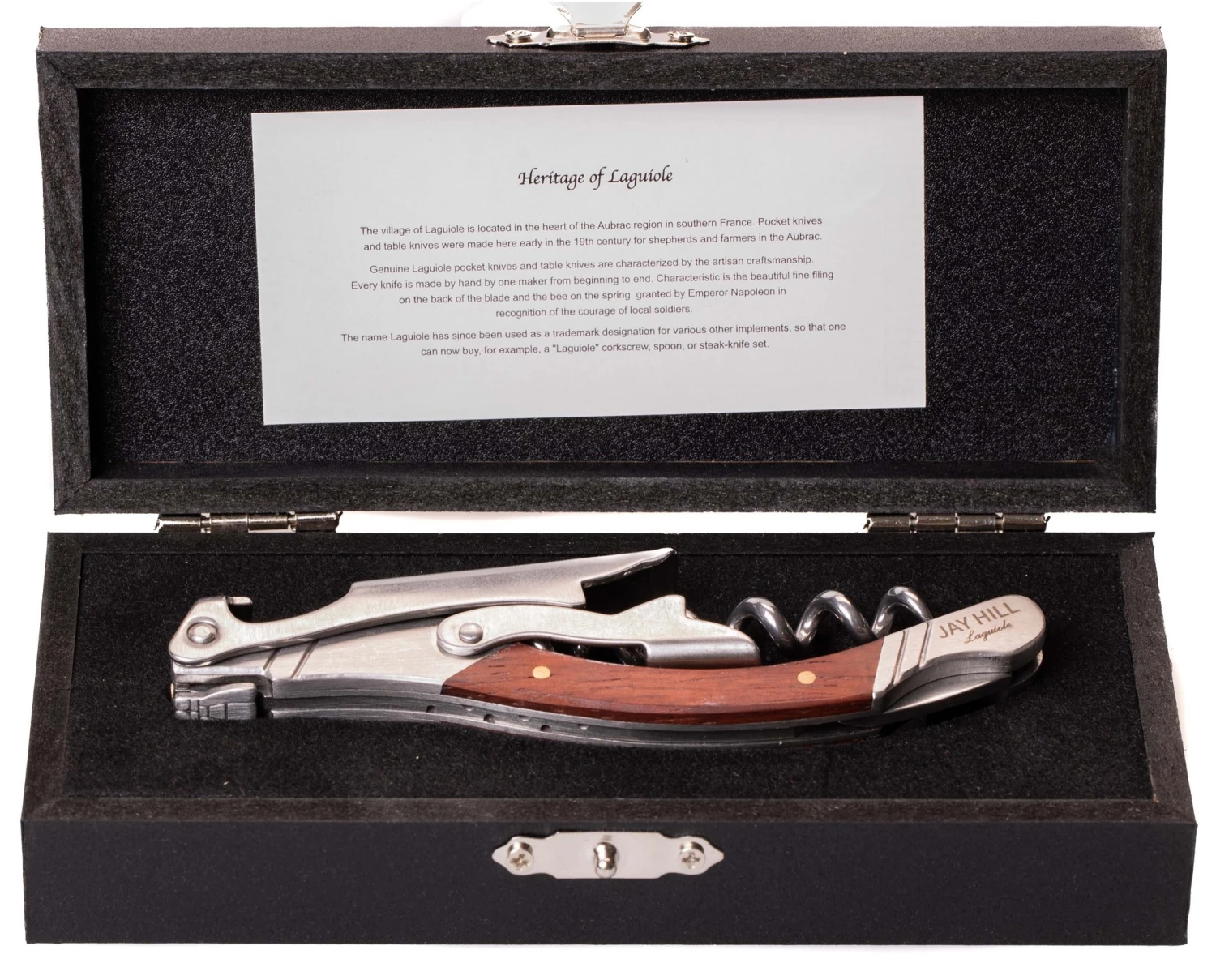 Jay Hill Kurkentrekker / Kelnersmes Laguiole - Rozenhout 7 Jay Hill Kurkentrekker / Kelnersmes Laguiole - Rozenhout - Afbeelding 5