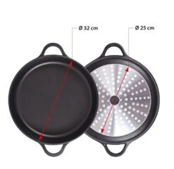 Valira Braadpan Met Deksel Aire - ø 32 Cm / 8.8 Liter -Kookwaren Verkoop non stick short casserole induction 2 1
