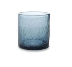 Fine2Dine Whiskey Glas Crackle - Blauw - 220 Ml